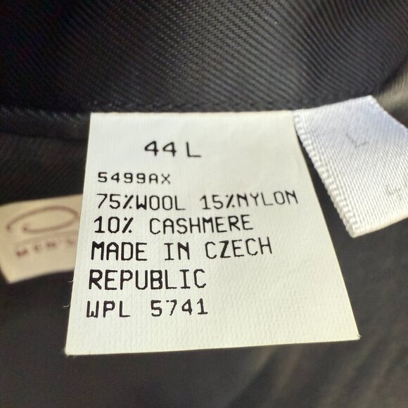 Oscar de la Renta Wool Cashmere Sport Coat Jacket Blazer Men's 44L Gray Career - Picture 12 of 12